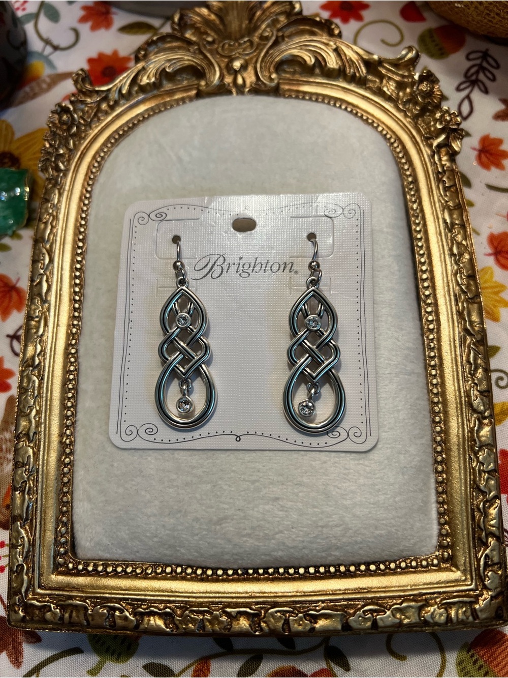Brighton Interlok Crystal Drop Earrings